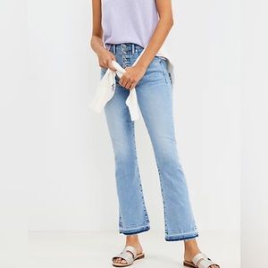 Loft button front crop jeans